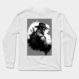 Inky Post-Apocalyptic Cowboy Long Sleeve T-Shirt